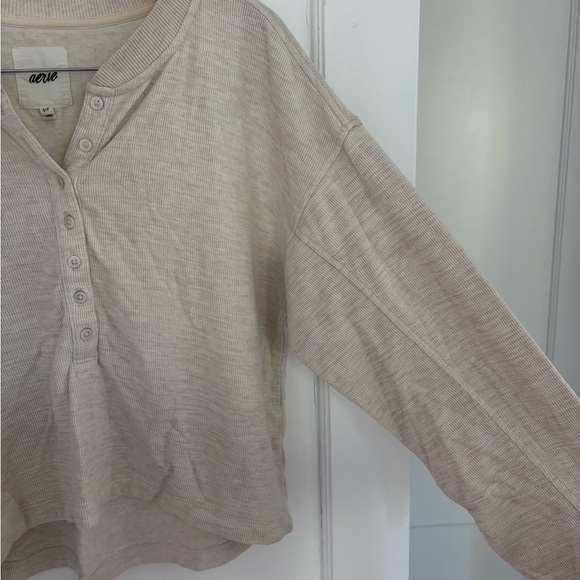 Aerie Henley Lightweight Sweatshirt - Picture 3 of 7